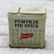Vintage French’s Pumpkin Pie Spice Tin 1.5 Oz R.T. French Rochester NY Metal picture