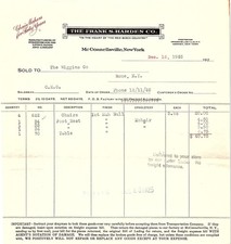 1925 Frank S. Harden Co. Furniture Chair Makers Billhead picture