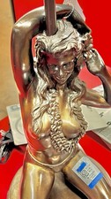 RATE Kneeling Hawaiian Sexy Hula Girl Lamp 20” Heavy Resin picture