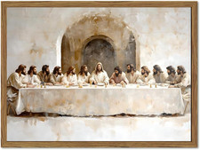 The Last Supper Wall Art Christian Jesus Wall Decor Picture Vintage Religious picture