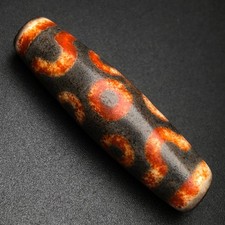 Rare Tibetan Buddhism Agate 7 Eyes Totem Dzi Bead Amulet Necklace Pendant Z3677 picture