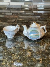 Vintage Silver Springs Florida Miniature Teapot & Teacup Dragonware Souvenir Set picture