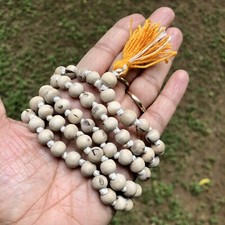 8 mm Round TULSI TULASI VAISHNAV ISKCON Japa Jaap Mala ROSARY 108+1 picture