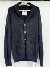 Gelato Pique Joel Robuchon Cardigan Black Nylon Cotton Silk Large New picture