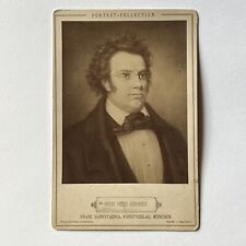 Antique Cabinet Card Photograph Of Painting Composer Franz Schubert Great Note picture