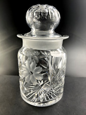 RARE Antique Pairpoint ABP Brilliant Period Cut Glass VISCARIA Cigar Humidor Jar picture