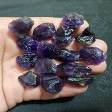AAA+ Amethyst Raw Crystal Chunks Size 20-29 MM Approx Bulk Lot Amethyst Gemstone picture