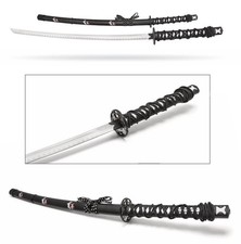 Atsu’s Dual Ghost Of Yotei Katana Sword & Sheath 38”Black Metal picture