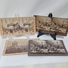 Antique 1897 Fridtjof Nansen Polar Explorer Stereoview Lot (3) Norway Procession picture