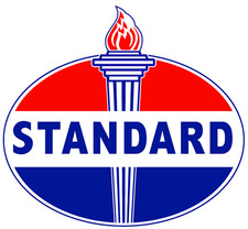 STANDARD TORCH GAS PUMP OIL Vintage Vinyl Sticker |10 Sizes with TRACKING picture