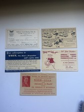 Vintage Ephemera Postcard Lot 5 Advertising Postal Cards 1930s-1960s picture