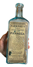 Antique Bottle Labeled FAHRNEY’S CELEBRATED BLOOD CLEANSER CHICAGO Waynesboro PA picture