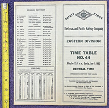 1952 Texas & Pacific Railway Eastern Div T&P Railroad Dennison Longview Ft Worth picture