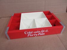 Vintage Coke Adds Life To Party Fun Divided Snack Drink Serving Tray picture