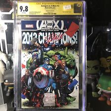 AVENGERS VS. X-MEN #12 - CGC 9.8 - NY GIANTS COVER - SIGNED BY STAN LEE picture