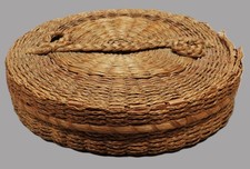 Antique Native American Penobscot sewing basket Wabanaki ash splint c1900 Maine picture