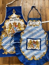Vtg Konigl Bayer Hofkoch Beer Aprons His & Hers Set Bavarian Crest Advertisement picture