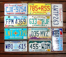 Pack of 10 Craft Condition License Plates Art Projects LOT TAGS (RANDOM PLATES) picture