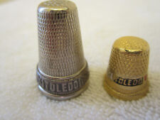 Vintage Toledo Thimbles Goldtone And Silvertone picture