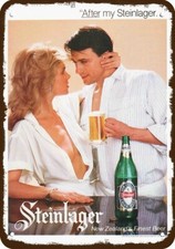 1983 New Zealand STEINLAGER BEER Vintage-Look **DECORATIVE REPLICA METAL SIGN ** picture