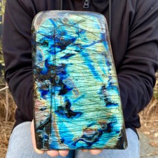 6.52LB Natural Labradorite Quartz Crystal Freeform Mineral Specimen Healing picture