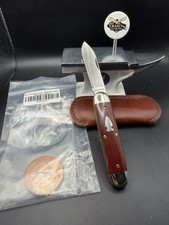 Northwoods Indian River Jack Red Micarta GEC Knife Leather Slip Coin New  picture