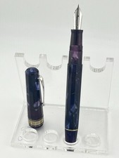 Omas Royale Blue Fountain Pen Medium Nib Used picture