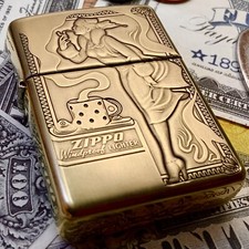 Zippo “Windy” Varga Girl Themed Brass Armor Cigarette Lighter picture