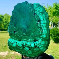 1.38LB   Rare Natural Malachite quartz hand Carved Droplet-shape Crystal Healing picture