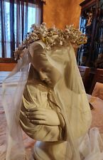 Ethereal Vintage Madonna & Child W/ Veil & Crown Tiara picture