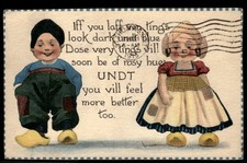 1913 Dutch Children Postcard Henriette Willebeek Le Mair Saginaw MI Posted picture