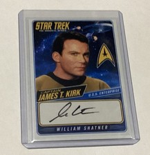 William Shatner Captain Kirk Autographed Card Prime Time Certified Star Trek picture