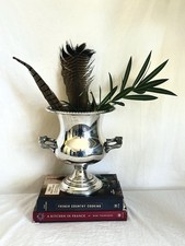 Vintage Sheridan Silverplate Champagne Ice Bucket or Vase Trophy Style Monogram picture
