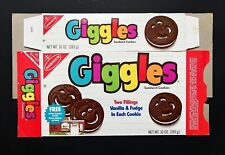 Old Vintage 1980’s 1987 Nabisco Giggles Sandwich Cookies Box 80’s picture