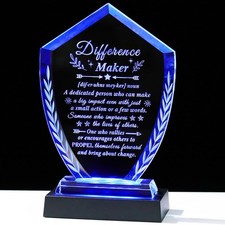 Movdyka Difference Maker Appreciation Crystal Plaque picture