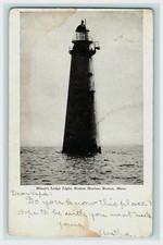 1905 MINOT'S LEDGE LIGHT boston harbor NORWOOD MA 
