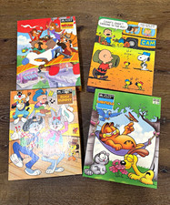 Vintage Puzzle Lot NEW Garfield Snoopy Bugs Bunny Chip Dale Golden Disney 80s/90 picture