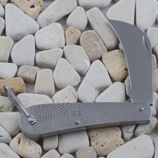 U.S. G.I. Stainless Hawkbill Folding Blade Pocket Knife Bail picture