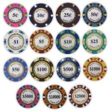 Bulk 800 Monte Carlo Club Poker Chips - 14 gram - Pick Your Denominations picture