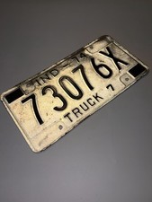 1974 Indiana Truck 7 License Plate Auto Tag Garage Decor Steampunk ￼ picture