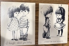 Vintage 1970’s  Fran Mar “Moppets” Greeting Cards   7” X 9” picture