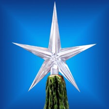 Large Clear Modern Star Replacement for Vintage Ceramic Christmas Tree 2.5