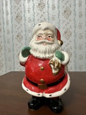 Vintage 50's Lefton Christmas Santa With Toy Bag Planter Japan 3404 picture