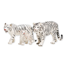 ZAGA Toys White Bengal Tigers and Cub, Realistic Animals for Hands on Play picture