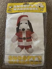 Vintage Snoopy’s Wardrobe Christmas Santa Outfit For Medium Plush New In Package picture