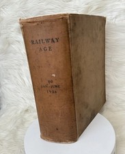 Antique 1926 Railway Age Eightieth Quarto Volume Hardcover Book Railroad History picture