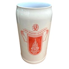 Vtg 3L Ulmer Munster Bier Brewery Krug Germany Stoneware 10.5” stein RARE large picture