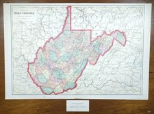 Vintage 1903 WEST VIRGINIA Map 22