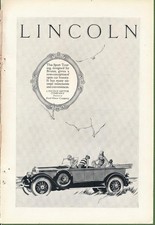 Magazine Ad - 1926 - Lincoln Sport Touring Convertible picture