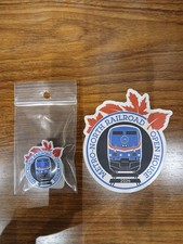 BRAND NEW & UNUSED MTA Metro-North Railroad Open House Sticker & Lapel Pin~2026 picture